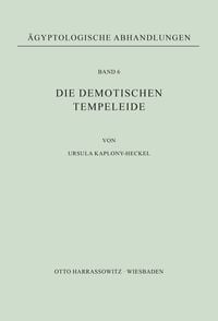 Produktbild: Die demotischen Tempeleide