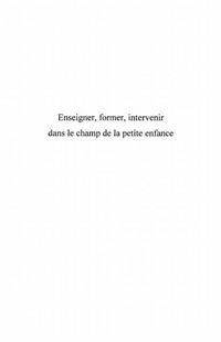 Produktbild: Enseigner, former, intervenir dans le champ de la petite enf