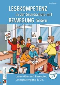 Produktbild: Lesekompetenz in der Grundschule mit Bewegung f&ouml;rdern