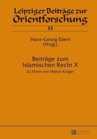 Produktbild: Beitr&auml;ge zum Islamischen Recht X