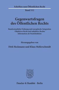 Produktbild: Gegenwartsfragen des &Ouml;ffentlichen Rechts.