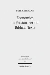Produktbild: Economics in Persian-Period Biblical Texts