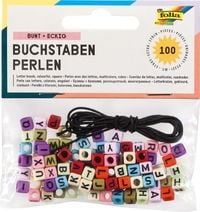 Produktbild: FOLIA&reg; Buchstaben Perlen, farbig sortiert