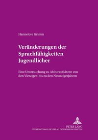 Produktbild: Ver&auml;nderungen der Sprachf&auml;higkeiten Jugendlicher