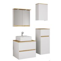Produktbild: 5 tlg. Badm&ouml;bel-Set mit Waschbecken Cosila-A 60 cm