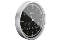 Produktbild: Mebus 19777 Funk Wanduhr 25cm x 50mm Silber Leisegang-Uhrwerk