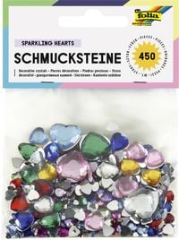 Bild vom Artikel Folia Schmucksteine SPARKLING HEARTS, 450 Stück, Größen und Farben sortiert vom Autor 