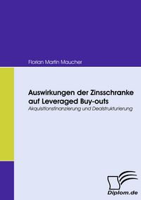 Produktbild: Auswirkungen der Zinsschranke auf Leveraged Buy-outs