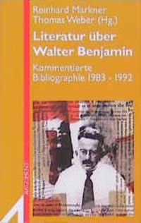 Produktbild: Literatur &uuml;ber Walter Benjamin