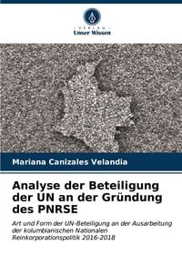 Produktbild: Analyse der Beteiligung der UN an der Gr&uuml;ndung des PNRSE