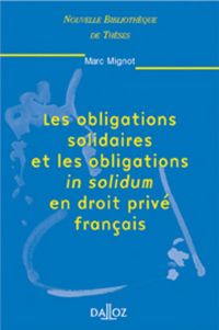 Produktbild: Les Obligations Solidaires et les Obligations In Solidum en Droit