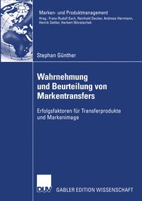 Produktbild: Wahrnehmung und Beurteilung von Markentransfers