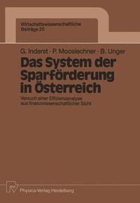 Produktbild: Das System der Sparf&ouml;rderung in &Ouml;sterreich