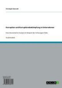 Produktbild: Korruption und Korruptionsbek&auml;mpfung in Unternehmen