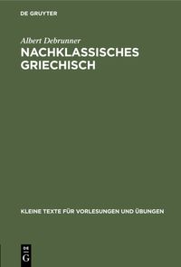 Produktbild: Nachklassisches Griechisch