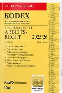 Produktbild: KODEX Studienausgabe Arbeitsrecht 2025/26