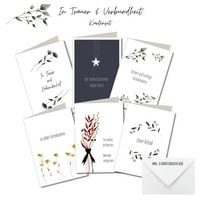 Produktbild: KEITCARDS Trauerkarten, hochwertige Klappkarten inklusive Briefumschlag, 6er Set