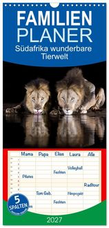Produktbild: Familienplaner 2027 - S&uuml;dafrika wunderbare Tierwelt mit 5 Spalten (Wandkalender, 21 x 45 cm) CALVENDO
