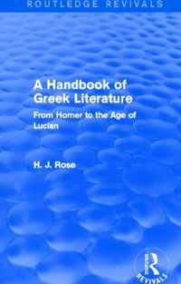 Produktbild: Rose, H: A Handbook of Greek Literature