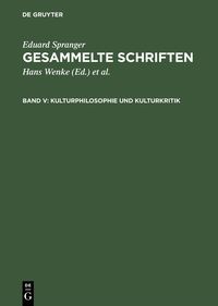 Produktbild: Kulturphilosophie und Kulturkritik