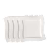 Produktbild: Villeroy & Boch Newwave Fr&uuml;hst&uuml;cksteller quadratisch Set 4tlg.