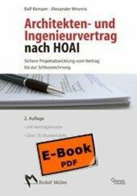 Produktbild: Architekten- und Ingenieurvertrag nach HOAI - E-Book (PDF)