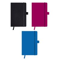 Herlitz Notizbuch Classic A5 96 Blatt liniert schwarz mit Leseband und Falttasche my.book