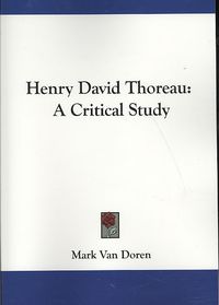 Produktbild: Henry David Thoreau: A Critical Study