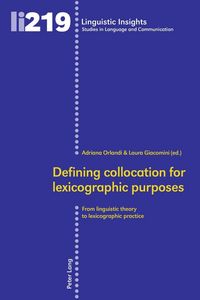 Produktbild: Defining collocation for lexicographic purposes