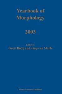 Produktbild: Yearbook of Morphology 2003