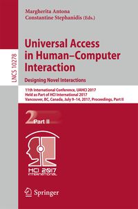 Produktbild: Universal Access in Human&ndash;Computer Interaction. Designing Novel Interactions