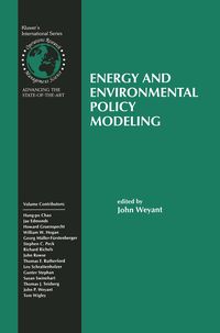 Produktbild: Energy and Environmental Policy Modeling