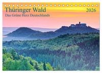 Produktbild: Th&uuml;ringer Wald Das Gr&uuml;ne Herz Deutschlands (Tischkalender 2026 DIN A5 quer), CALVENDO Monatskalender