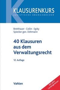 Produktbild: 40 Klausuren aus dem Verwaltungsrecht