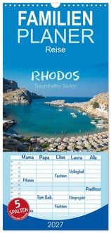 Produktbild: Familienplaner 2027 - Rhodos - Traumhafter S&uuml;den mit 5 Spalten (Wandkalender, 21 x 45 cm) CALVENDO