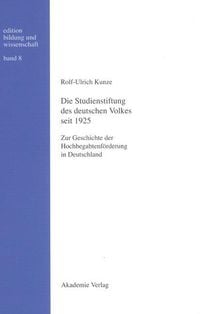 Produktbild: Die Studienstiftung des deutschen Volkes seit 1925