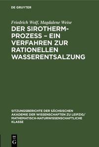 Produktbild: Der Sirotherm-Prozess &ndash; Ein Verfahren zur rationellen Wasserentsalzung