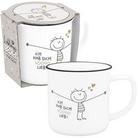 Produktbild: Becher in Emailleoptik "Hab dich sooo lieb"