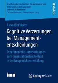 Produktbild: Kognitive Verzerrungen bei Managemententscheidungen