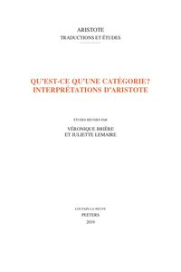 Produktbild: Qu'est-ce qu'une categorie? Interpretations d'Aristote