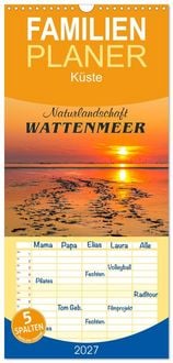 Produktbild: Familienplaner 2027 - Naturlandschaft WATTENMEER mit 5 Spalten (Wandkalender, 21 x 45 cm) CALVENDO