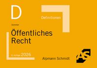 Produktbild: Definitionen &Ouml;ffentliches Recht