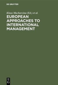 Produktbild: European Approaches to International Management