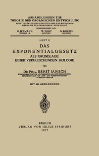 Produktbild: Das Exponentialgesetz als Grundlage einer Vergleichenden Biologie