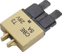 Produktbild: Hansor Circuit Breaker Standard, type 3, Manual Reset, 5A CBE3 Series 5A Sicherungsautomat Standard Flachsicherung 5 A Hellbraun 1 St.
