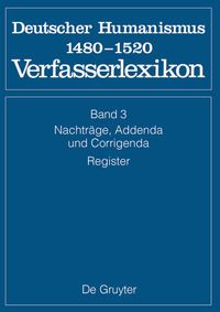 Produktbild: Nachtr&auml;ge, Addenda, Corrigenda, Register
