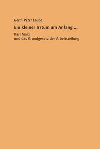 Produktbild: Ein kleiner Irrtum am Anfang ,,,