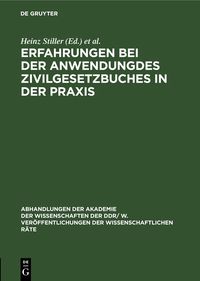 Produktbild: Erfahrungen bei der Anwendungdes Zıvilgesetzbuches in der Praxis