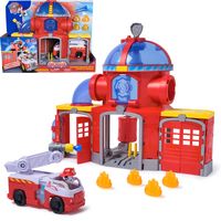 Produktbild: PAW Patrol Fire Rescue - Feuerwehr-Station Spielset mit Geschoss-Abwurf, Licht- und Soundeffekten, inkl. Marshall Hundefigur und Feuerwehr-Fahrzeug