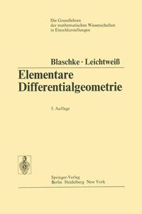 Bild vom Artikel Elementare Differentialgeometrie vom Autor Wilhelm Blaschke